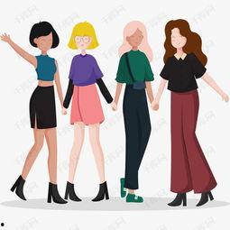 闺蜜手拉手图片,手牵手共度美好时光